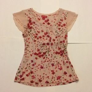 Floral print pink shirt